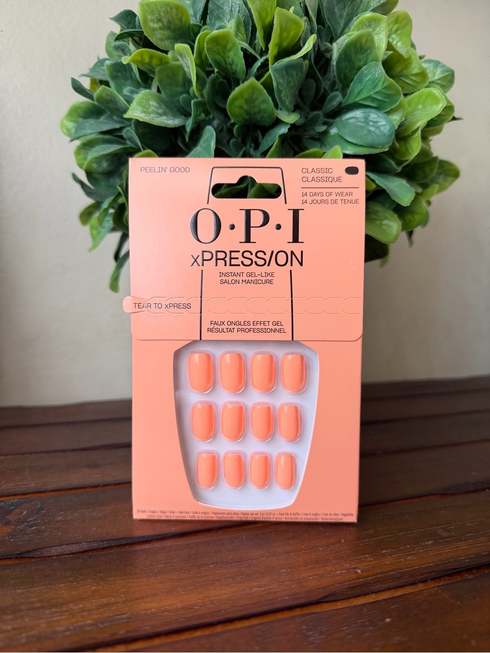 OPI xPRESSiON Instant Gel-Like Press-On Nails in Peelin’ Good